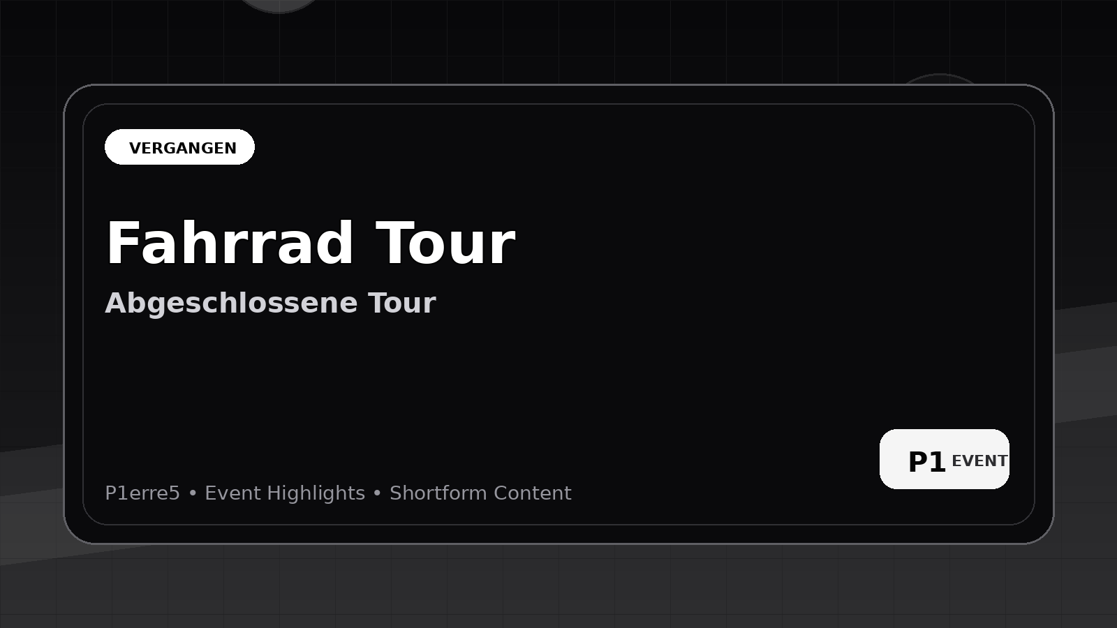 Fahrrad Tour Banner