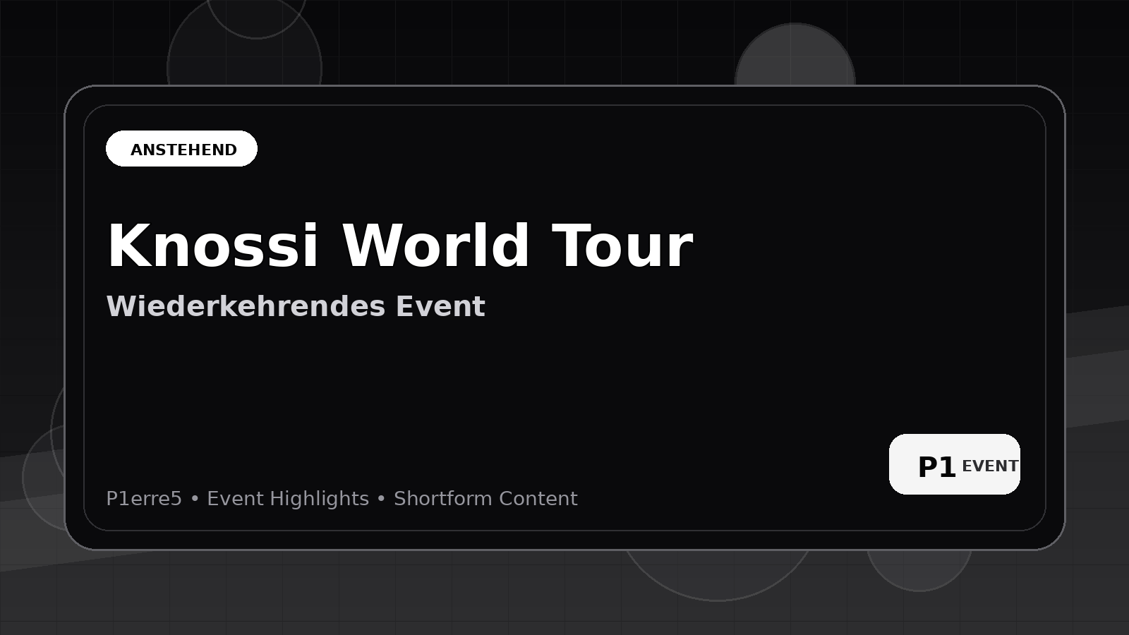 Knossi World Tour Banner