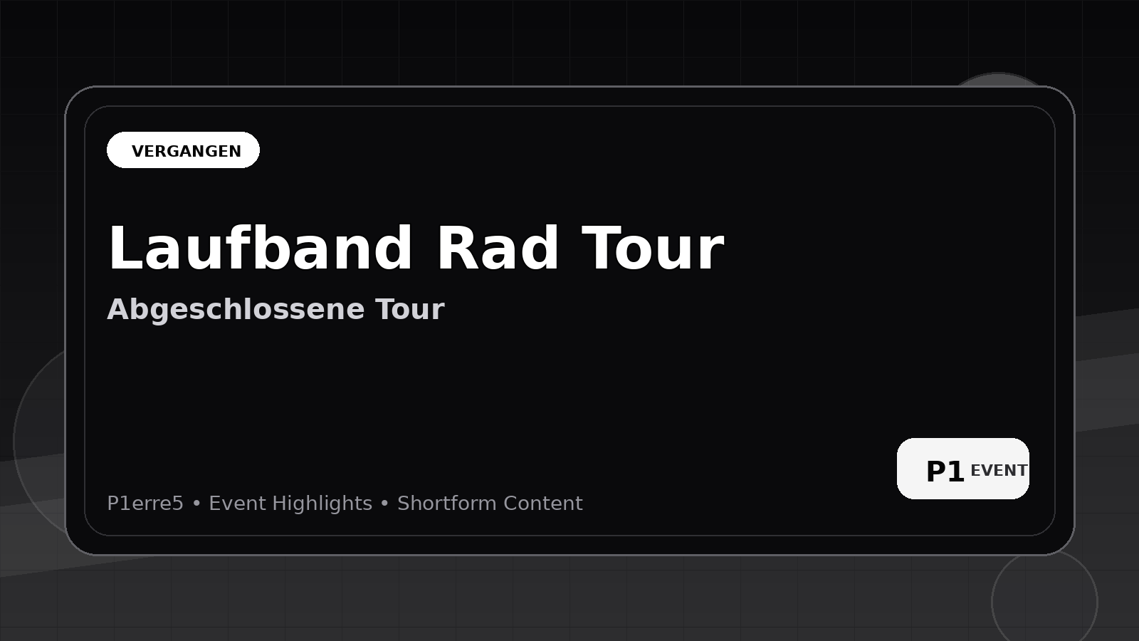 Laufband Rad Tour Banner