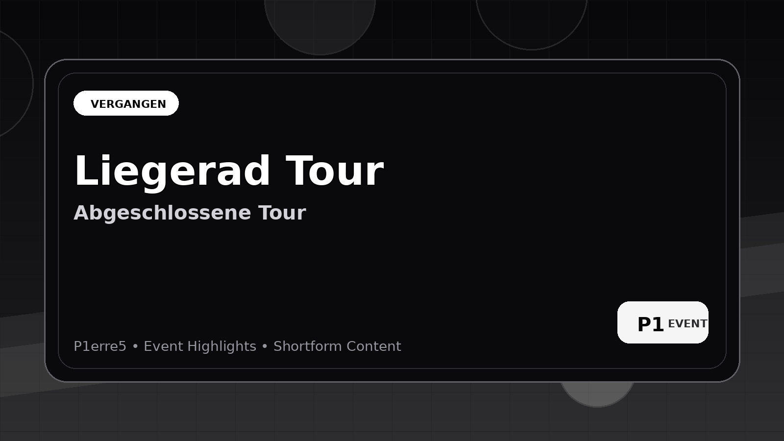 Liegerad Tour Banner